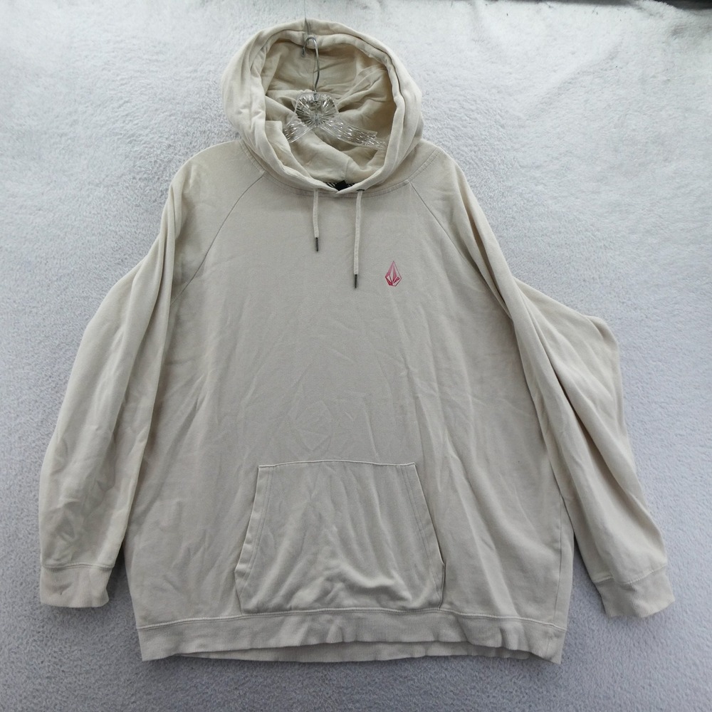 Volcom Hoodie Womens Large Cream Unite For This Yin Yang Graphic‎ Cotton Blend